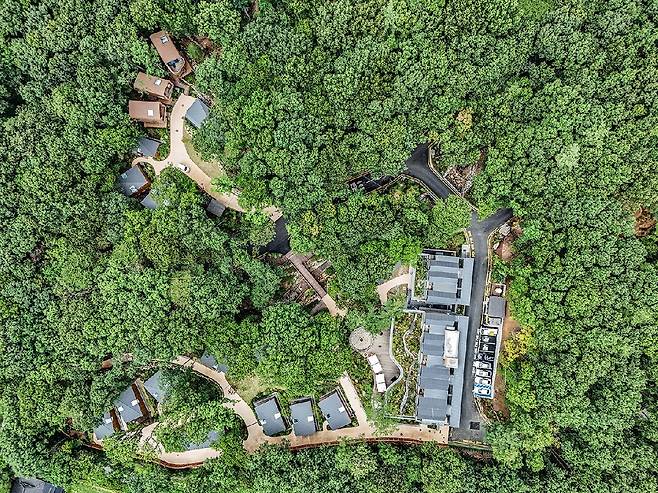 하늘에서 내려다본 수락 휴 전경 [사진/임헌정 기자]