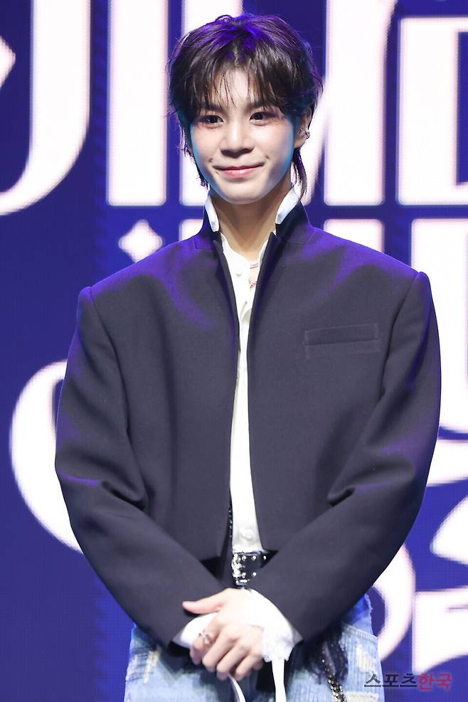 두 번째 정규 앨범 '키다리의 선물' 발매 기념 쇼케이스에 참석한 가수 정동원. 25.3.13 ⓒ이혜영 기자 lhy@hankooki.com