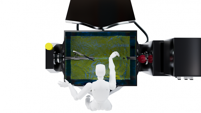 2022년 10월14일 경기 평택시 SPL 공장의 '소스 배합기'에서 발생한 사고를 3D로 재현했다. 비상정지 버튼은 우측 제어판에 있었지만 발걸음을 옮기지 않으면 닿지 않는 거리에 있었다. 스튜디오 우타