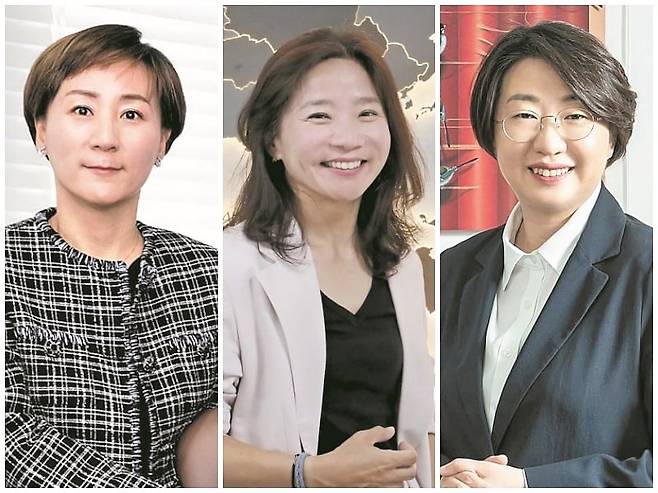 (왼쪽부터)정혜승 인지컨트롤스 대표, 박은경 세코닉스 대표, 이지선 신성이엔지 대표