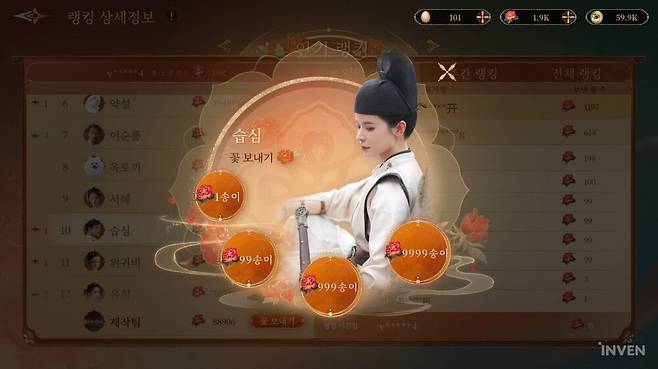 ▲ 최애 캐릭터에게 보낼 수 있다!