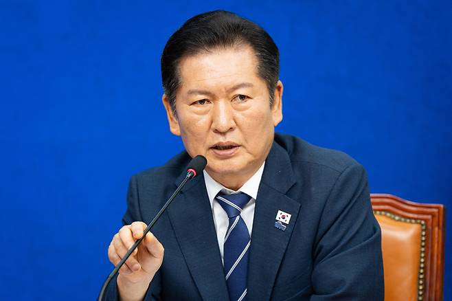 정청래 민주당 대표 [사진 뉴스1]