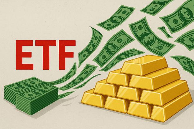 금 관련 ETF에 자금이 쏠리고 있다. /사진=챗 GPT 생성이미지