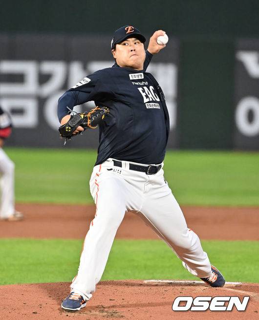 [OSEN=부산, 이석우 기자] 한화 이글스 류현진 043 2025.09.10 / foto0307@osen.co.kr