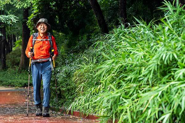 용마산에서 만난 채희철씨.