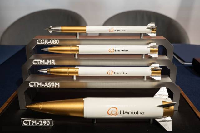 다연장 로켓 천무 유도미사일. 사진 제공=한화에어로스페이스