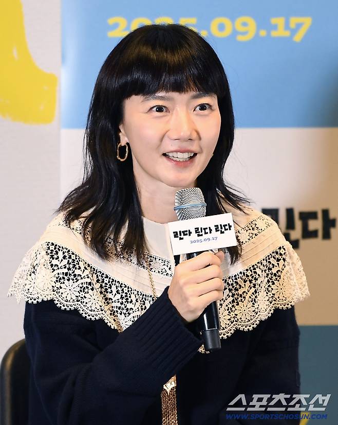 영화 '린다 린다 린다' 재개봉 언론 시사회 및 기자간담회가 12일 오후 서울 강남구 코엑스 메가박스에서 열렸다. 배우 배두나가 소감을 말하고 있다. 정재근 기자 cjg@sportschosun.com/2025.9.12/