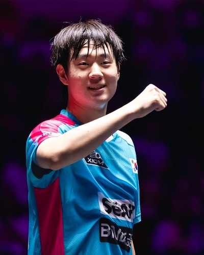 WTT 챔피언스 마카오에 출전한 오준성. 사진[연합뉴스]