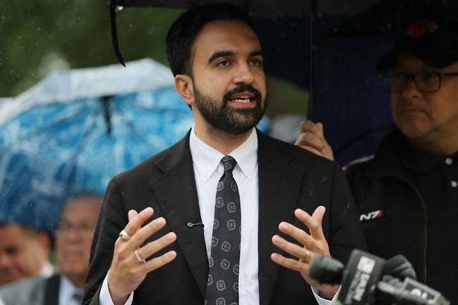 미국 뉴욕 시장 선거 민주당 후보 조란 맘다니. 게티이미지연합뉴스