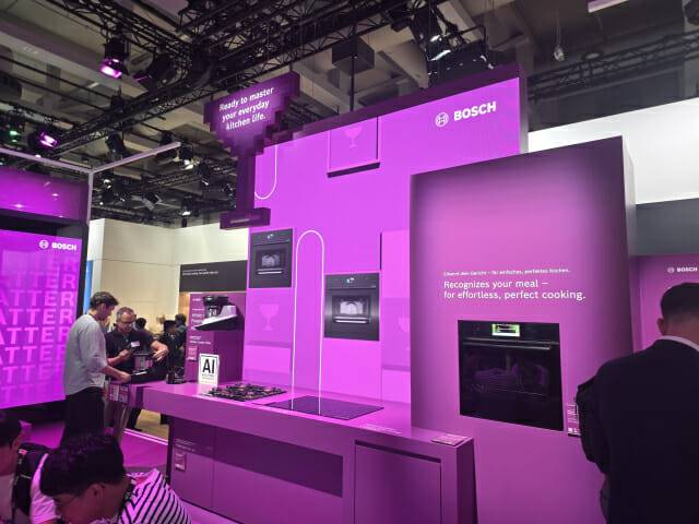 보쉬 부스. 화구와 오븐에 AI 솔루션이 적용됐다.(사진=전화평 기자)