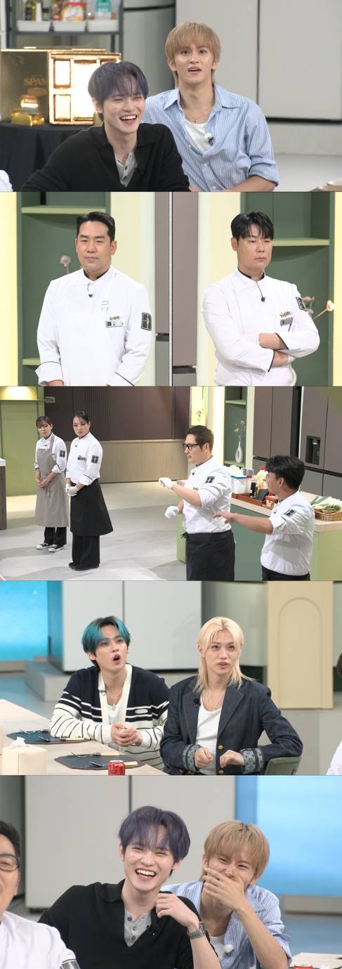 오늘(14일) 방송되는 JTBC ‘냉장고를 부탁해 2’에서는 그룹 NCT의 마크와 천러가 게스트로 출연한다. 첫 번째 대결에서는 ‘냉부’ 전통의 라이벌 최현석과 샘킴이 파스타를 주제로 숙명의 맞대결을 펼친다. 두 번째 대결은 새 시즌 최초의 팀전으로, ‘중식 헌트릭스’ 정지선-박은영과 ‘사파 보이즈’ 김풍-임태훈이 맞붙는다. ‘군기반장’ 정지선과 한 팀이 된 박은영의 순한 양 모드가 웃음을 예고하며 역대급 대결에 대한 기대감을 높인다.