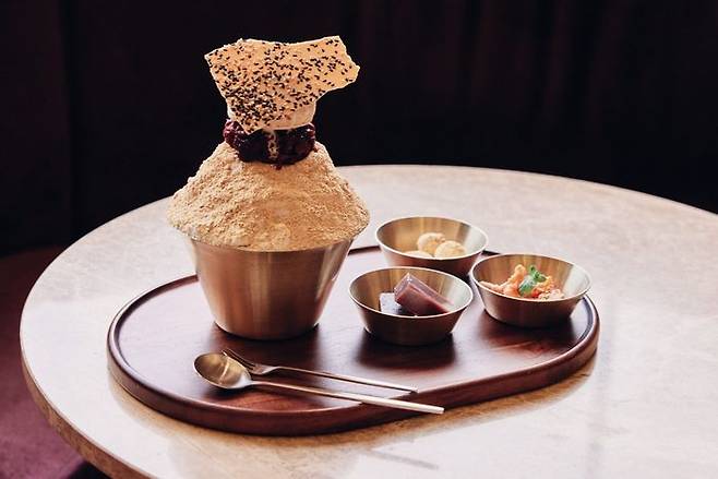 더 플라자 우도 땅콩 팥빙수.ⓒ더 플라자