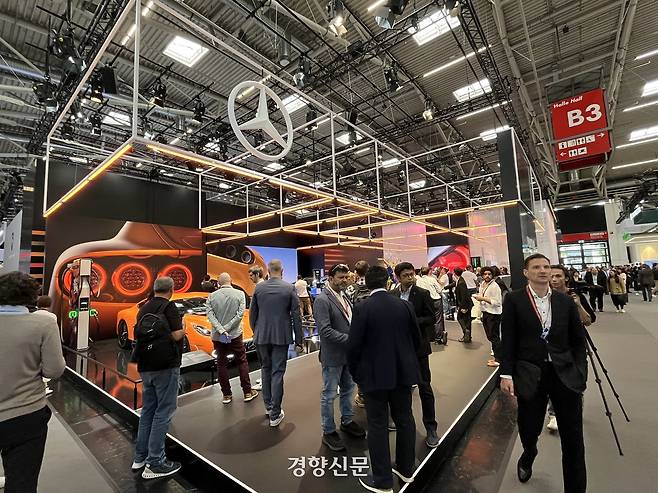 메쎄 뮌헨의 메르세데스-벤츠 부스 전경. 뮌헨ㅣ권재현 선임기자