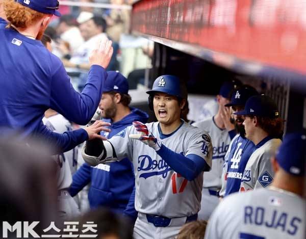 오타니와 다저스 선수단. 사진=고홍석 통신원