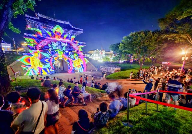 ▲2025 국가유산 미디어아트 진주성. ⓒ진주시