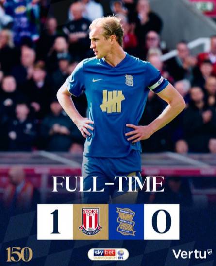 스토크와 버밍엄은 13일(현지시간) 영국 bet365 스타디움에서 열린 '2025~2026시즌 잉글랜드 챔피언십' 5라운드 맞대결을 펼쳤다. 결과는 홈팀 스토크의 1-0 승리. /사진=버밍엄 시티 공식 SNS 갈무리