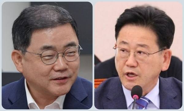 경남 더불어민주당 국회 산업통상자원중소벤처기업위원회 소속 허성무(왼쪽) 의원과 김정호 의원. /각 의원 누리소통망