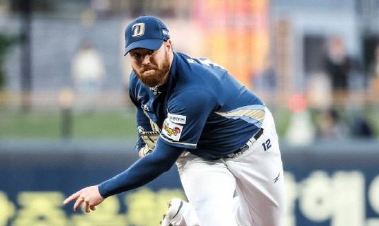 16일 SSG와의 1차전에서 선발 투수로 나서는 로건. 사진=NC 다이노스