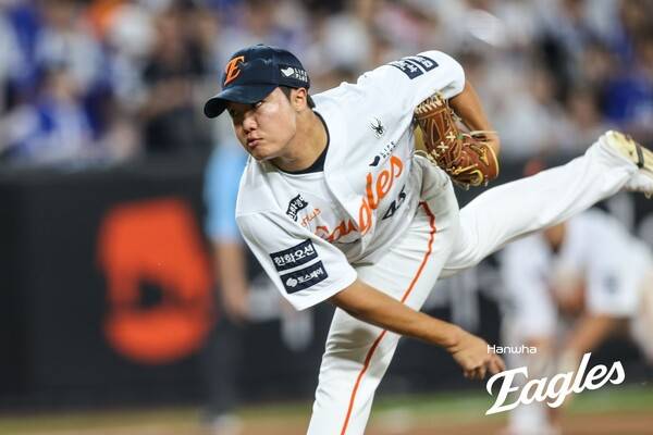 7회에 올라온 정우주(사진=한화)