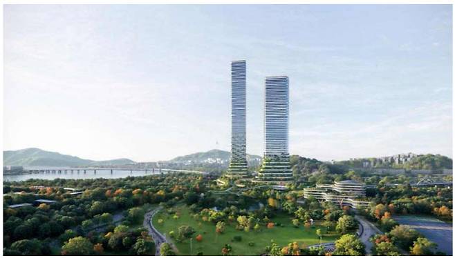 성수동 삼표부지 개발사업 조감도 (세부적 건축계획(안)은 건축 인허가 등 사업추진 과정에서 변경될 수 있음) (자료=서울시)