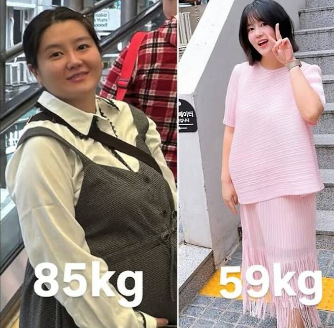 이수민이 출산 4개월 만에 26kg을 감량한 모습으로 화제다.[사진=이수민 SNS]