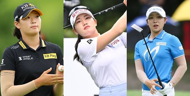 방신실, 노승희, 유현조.&nbsp; &nbsp; 사진=KLPGA 제공&nbsp;