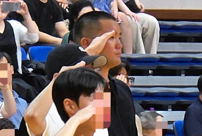 이재용 삼성전자 회장의 장남 이지호씨가 139기 해군 학사사관후보생으로 15일 입영했다. /사진제공=삼성전자