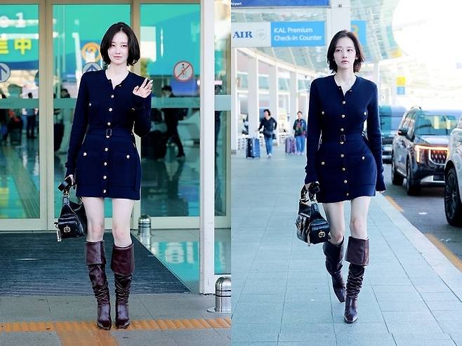 런웨이를 방불케 하는 공항 패션. 끌로에 제공