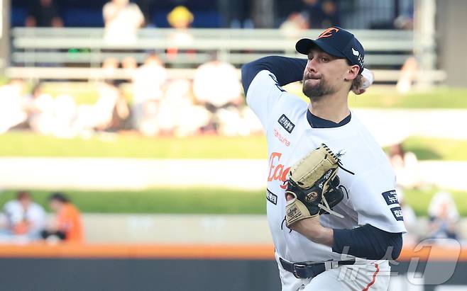 한화 이글스 외국인 투수 라이언 와이스. 2025.8.19/뉴스1 ⓒ News1 김기남 기자