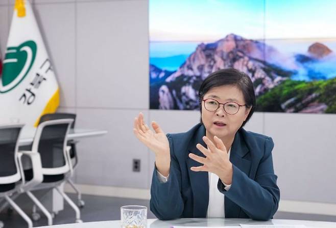 이순희 구청장은 인터뷰에서 "'강북구가 좋아졌다'는 말 한마디는 어떤 수치화된 성과보다 큰 동력이자 보람"이라고 말했다. 강북구 제공.