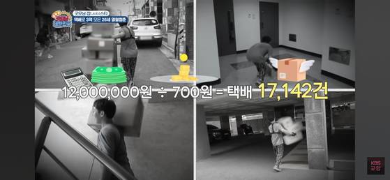 KBS ‘굿모닝 대한민국’에 '택배잡스타'로 출연한 정상빈씨. KBS 유튜브 캡처