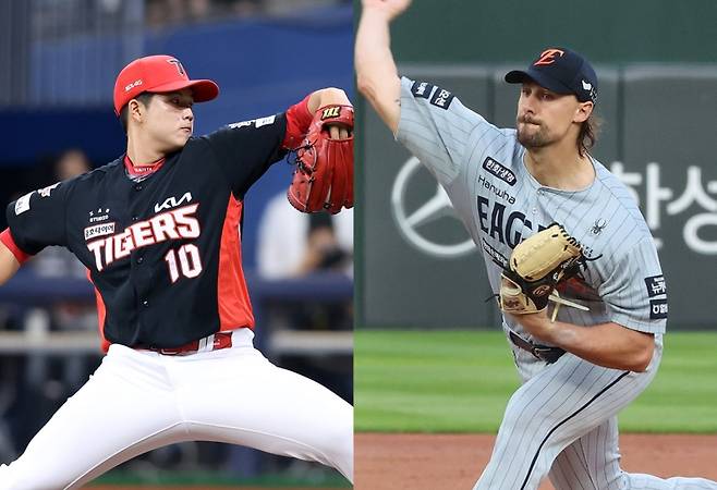 ▲ 양 팀의 선발투수. KIA타이거즈 김태형(왼쪽)과 한화이글스 와이스 [KIA타이거즈, 연합뉴스]&nbsp;