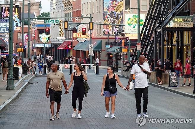 미국 멤피스의 관광지역 빌스트리트 [로이터 연합뉴스 자료사진]