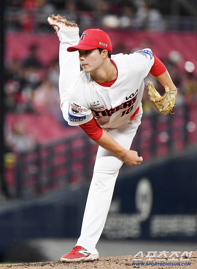 16일 광주 기아 챔피언스필드에서 열린 한화-KIA전. KIA 선발투수로 마운드에 오른 김태형. 광주=정재근 기자 cjg@sportschosun.com/2025.9.16/