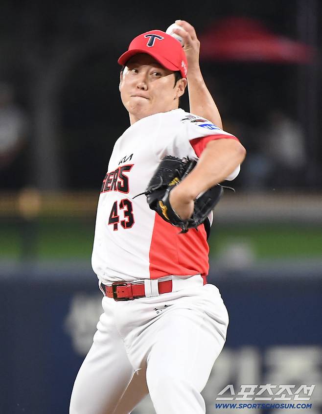 17일 광주 기아챔피언스필드에서 열린 한화-KIA전. KIA 선발투수로 마운드에 오른 김건국. 광주=정재근 기자 cjg@sportschosun.com/2025.9.17/