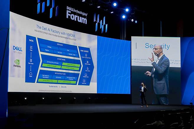 비벡 모힌드라 델 테크놀로지스 수석부사장이 델의 글로벌 AI 전략과 접근법, 인프라 포트폴리오 등을 소개했다 / 출처=IT동아