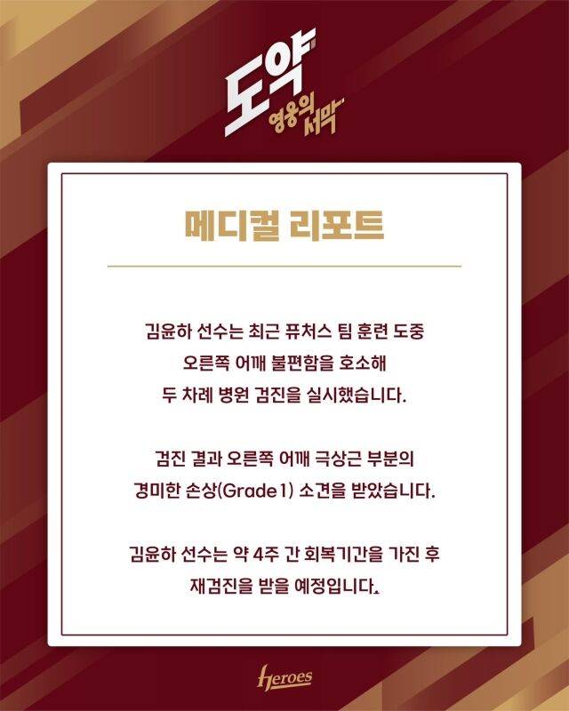 김윤하 메디컬 리포트./키움 히어로즈 SNS 캡쳐