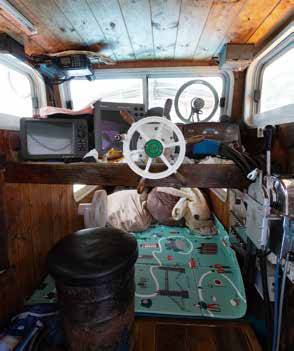 김창수 씨가 운항하는 배, 다연호의 선실 안 모습.