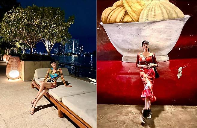 화제를 모았던 김혜수의 남다른 패션 센스. 김혜수 SNS 캡처