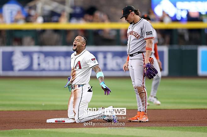 ▲ 2루타를 친 케텔 마르테.