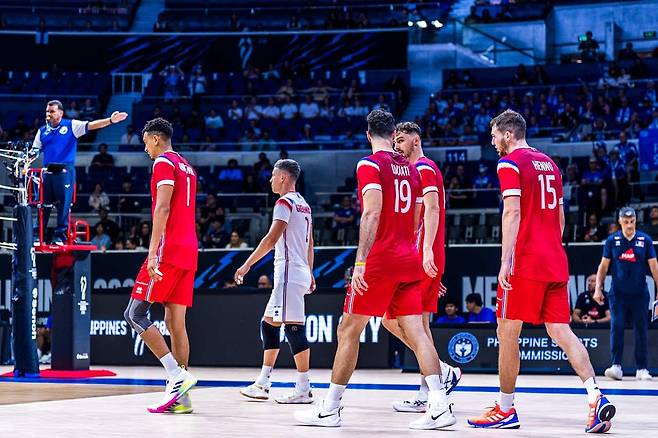 프랑스 남자배구 대표팀 선수들 [FIVB 홈피 캡처. 재판매 및 DB 금지]