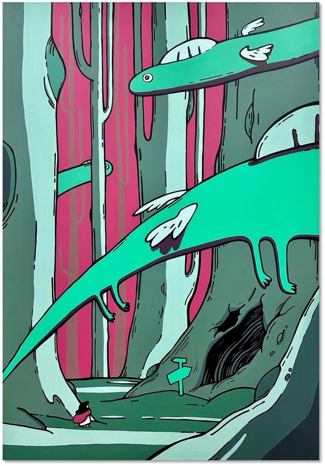 박지원 작, '미꾸라지숲', 80.3x116.8, 2022. 달서아트센터 제공