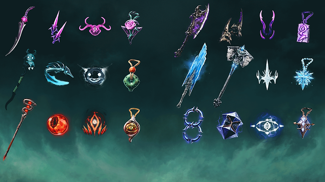 10개의 기본 아이템을 조합해 수천가지 조합을 만들어 낼 수 있다. 플레이어의 아이템 선택에 따라 플레이 방식이 달라질 수 있다./그래픽=드림에이지 제공