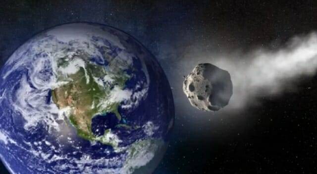 지구와 충돌하는 소행성의 모습을 상상한 이미지 (출처= NASA/Robert Lea)