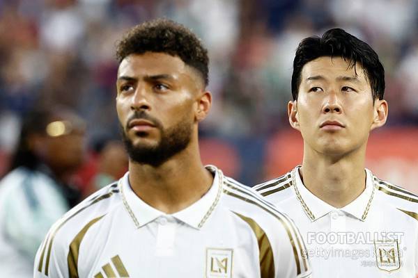 드니 부앙가(왼쪽)와 손흥민(이상 LAFC). 게티이미지코리아