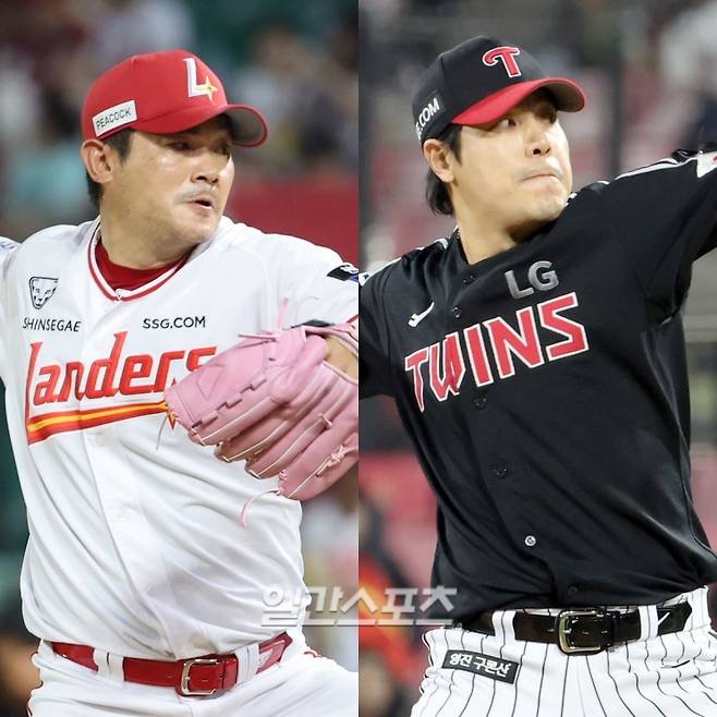 SSG 노경은-LG 김진성. IS 포토