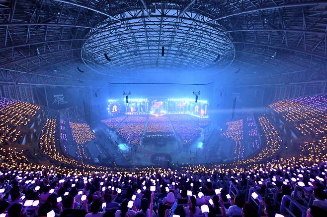 6일 오후 광복 80주년 KBS 대기획 ‘이 순간을 영원히-조용필’ 녹화가 진행된 서울 고척동 고척스카이돔 전경. KBS 제공