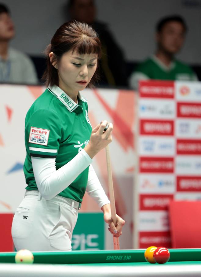 ‘당구 여제’ 김가영은 PBA 팀리그 세트 199승을 달성하면서 다비드 사파타와 다승 공동 2위에 올랐다. PBA 제공