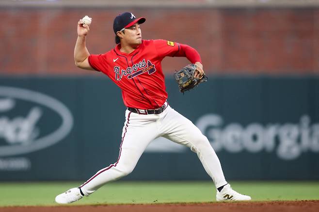 애틀랜타 브레이브스 김하성이 타격과 주루에서 만점 활약을 펼쳤다. 사진은 애틀랜타에서 활약 중인 김하성의 모습. /사진=로이터