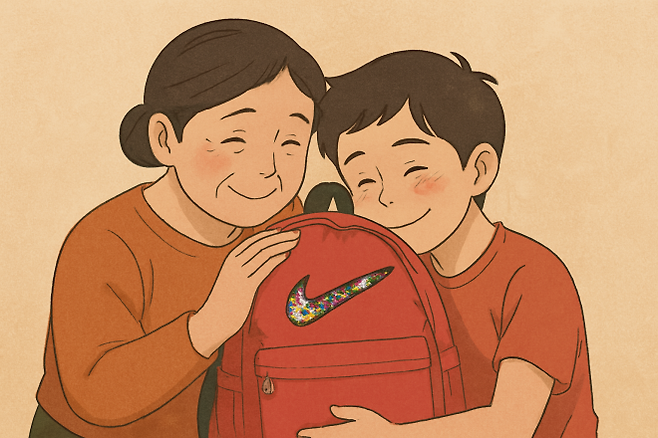 중국의 한 어머니가 자수로 만든 나이키 로고 가방. 이 사연이 알려지자 나이키가 공식 계정을 통해 극찬했다. 마이크로소프트 코파일럿